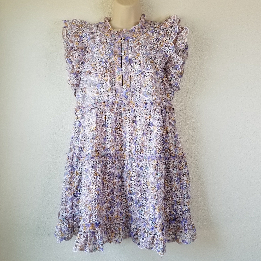 House of Harlow Eyelet Lavender Dress